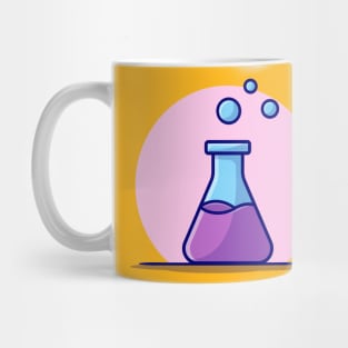 Beaker Glass With Solution Cartoon Vector Icon Illustration Mug